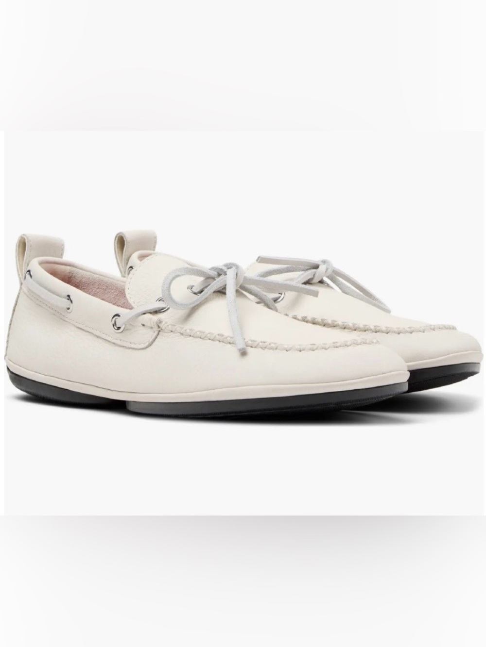 NWOB Camper Right Nina White Leather Loafer Lace Up